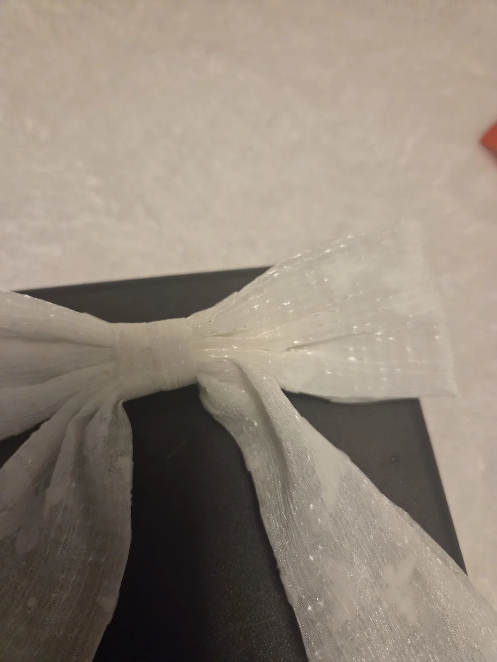 Girls Satin and Glitter Hair Bows - Red, Orange, White